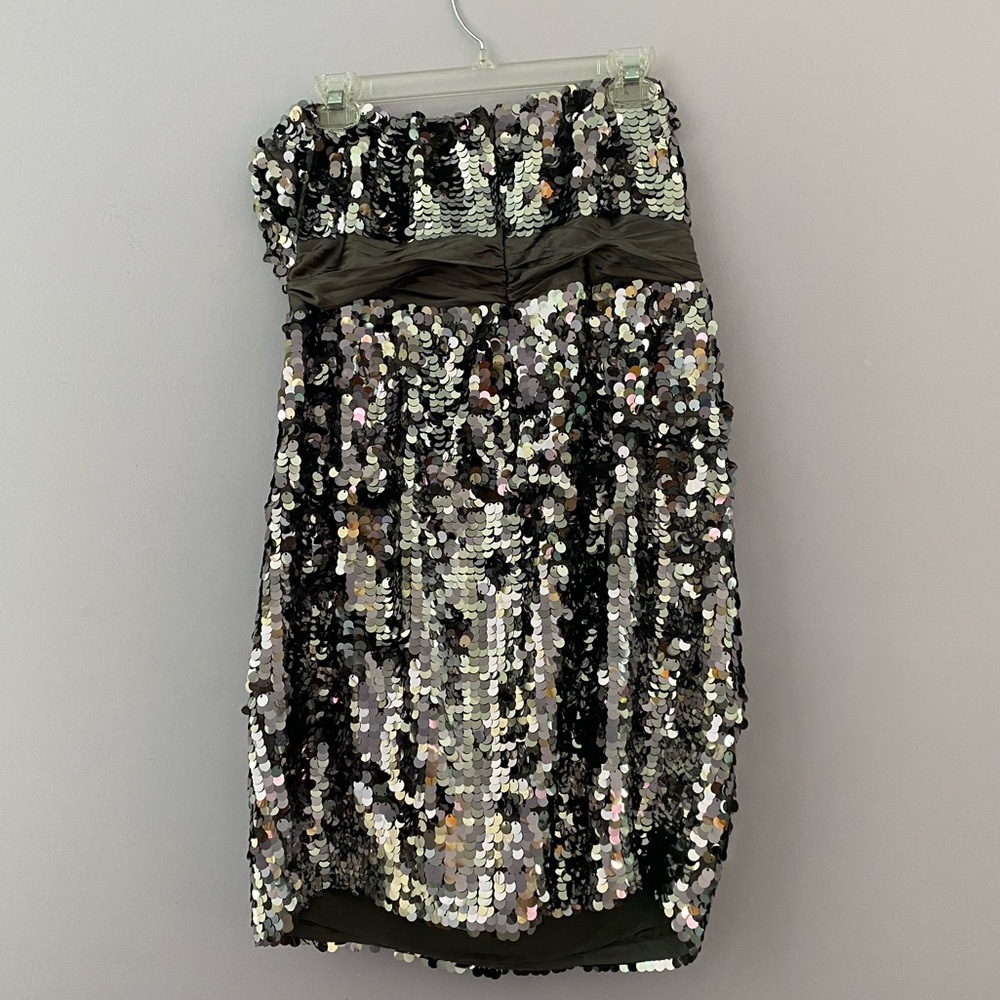 Y2K Strapless Sequin Mini Dress